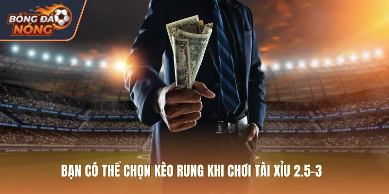 Bạn có thể chọn kèo rung khi chơi tài xỉu 2.5-3